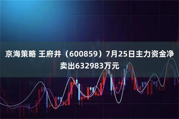 京海策略 王府井(600859)7月25日主力资金净卖出632983万元