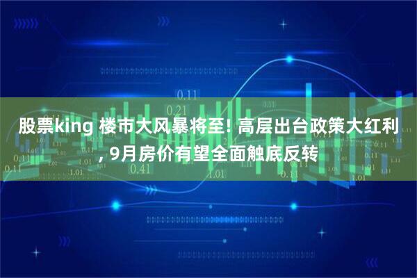 股票king 楼市大风暴将至! 高层出台政策大红利, 9月房价有望全面触底反转